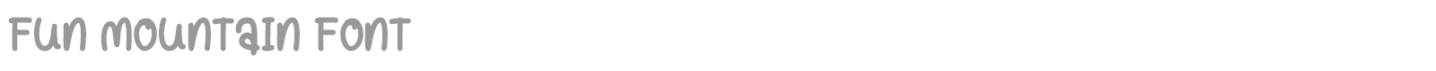 Fun Mountain font preview